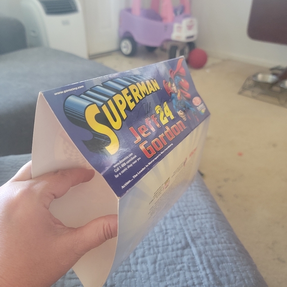 1999 Jeff Gordon Dupont/Superman ChromaLusion diecast bank, in box - Picture 15 of 16